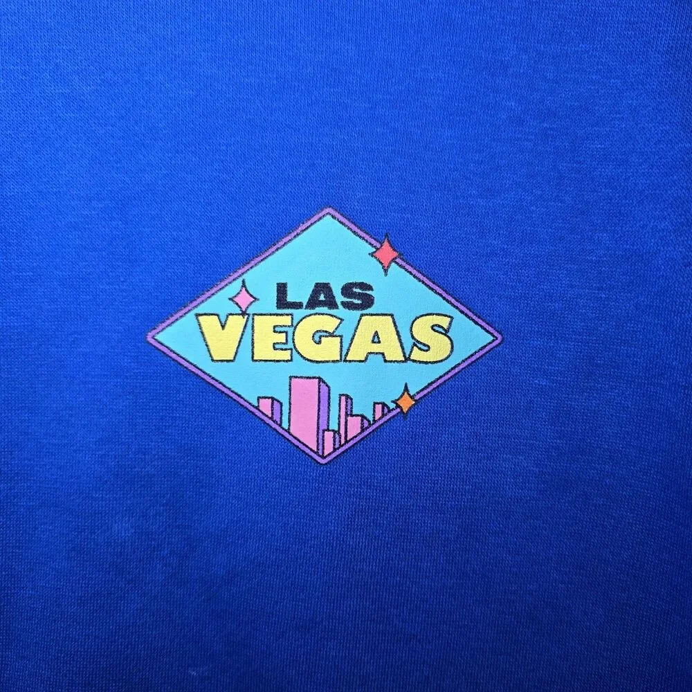 BTS Permission to Dance Las Vegas Pop-Up Sweatshirt Blue Size Small Lane7 NWOT